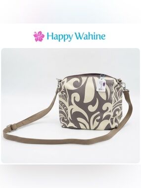 🆕 Happy Wahine Small Nancy Tote Tapa Tiare Crossbody Bag